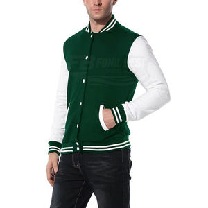 Veste universitaire pour homme de haute qualité, prix de gros abordable, col montant, écologique, respirante, hiver, baseball, grandes tailles - Product Image 2