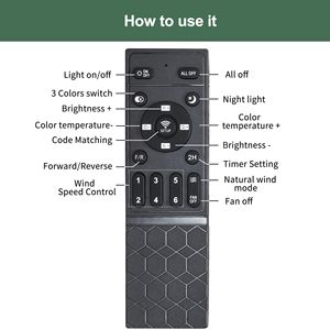Ventilatore da 52 pollici in legno nero moderno con montaggio a filo a soffitto con motore a corrente continua reversibile a 6 velocità per luci telecomandate per camera da letto all'aperto - Product Image 2