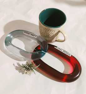 Decoración de pared con cadena de eslabones de resina de diseño moderno, cadena de eslabones acrílicos transparente para decoración de pared y acento de jardín. - Product Image 3