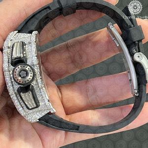 Reloj Mecánico Charm de Acero Inoxidable, Caja Redonda de 40 mm, Cristal Analógico, para Hombre, de Lujo, Cronógrafo, Correa de Goma, Fecha Automática, 10 Bar - Product Image 5
