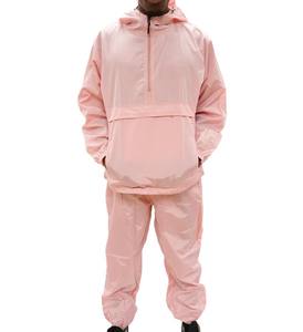 Ensemble de survêtements coupe-vent en nylon pour hommes avec logo personnalisé – Veste et pantalon - Product Image 2