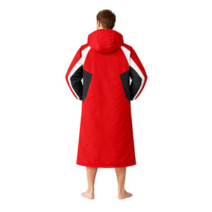 New Design Custom Logo Waterproof Swim Parka Hooded Long <b>Coat</b> Warm <b>Changing</b> Robe for Swimming Teams Beach Pool Use - Product Image 5