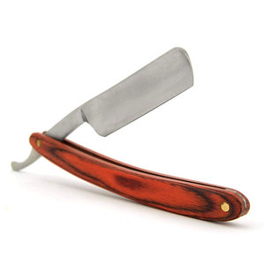 Wholesale High Grade Stainless Steel <b>Straight</b> Shaving <b>Razors</b> with Wood Handle Custom Made for Barber Shops - Product Image 1
