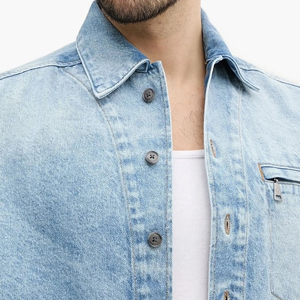 Ensemble short en jean décontracté d'été pour hommes, haute qualité, vente en gros, avec logo personnalisé, taille élastique, respirant et confortable en polyester et coton - Product Image 6