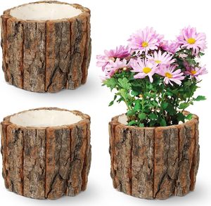 <b>Rustic</b> Sheesham Wood Flower Pot with Distressed Finish | Eco-Friendly Decor - Product Image 4