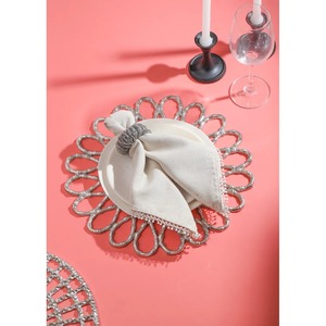 จานรองโลหะสีเงินทรงกลม ดีไซน์ทันสมัย สำหรับตกแต่งโต๊ะอาหาร - Product Image 3