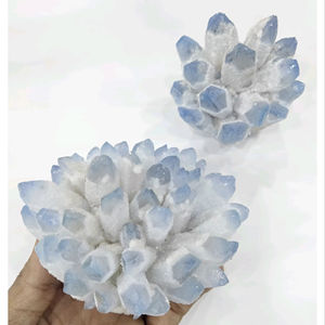 Nueva Oferta, Cristal Tallado de Cuarzo en Forma de Acuamarina, Escultura de Cristal, Piedra Curativa Reiki, Decoración para el Hogar, Colección de Regalos - Product Image 1