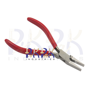 คีมปากแบนสแตนเลส 130 มม. ด้ามจับ PVC ปากหยัก สำหรับงานเครื่องประดับ งาน DIY งานฝีมือ  OEM ปรับแต่งได้ ตัดได้ - Product Image 2