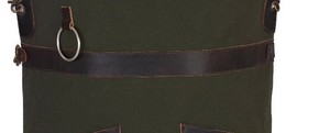 Tablier en toile avec poches en cuir et bretelles croisées pour uniforme de personnel de restaurant et de bar - Product Image 3