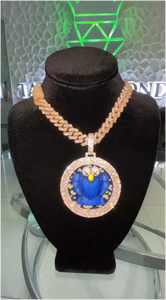 Pendentif photo personnalisé Hip Hop, médaillon photo serti de moissanite, cadre en argent 925 pour homme et femme - Product Image 2