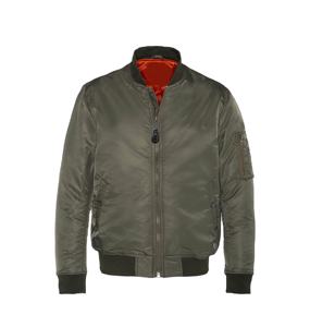 Chaqueta Bomber Personalizada 100% Poliéster Transpirable con Cuello Simulado, Estilo Urbano, con Cierre, Talla Grande, para Invierno, Servicio OEM - Product Image 1