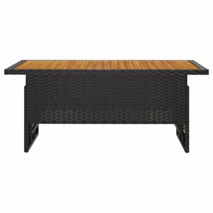 Table de jardin réglable en hauteur en bois d'acacia massif, taille moyenne, noire - Product Image 3