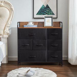Cassettiera a torre in tessuto, robusta e pronta all'uso, con cassetti capienti, per camere da letto, ingressi e armadi. - Product Image 1
