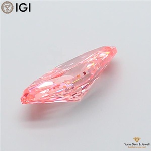 Diamante Cultivado en Laboratorio CVD con Certificado IGI, Corte Marquesa de 3.00 Quilates, Claridad VS2, Color Rosa Intenso, para Diseño de Anillos de Lujo - Product Image 6