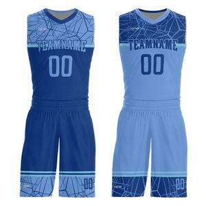 Custom Sublimated Basketball Uniforms Teamname 00 V-Neck Sleeveless Mesh Jersey <b>Shorts</b> Moisture Wicking Athletic Fit Adult - Product Image 1
