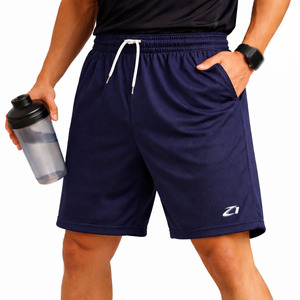 Pantalones Cortos Deportivos Casuales de Malla Lisa para Hombre, de Alta Calidad, Transpirables, de Secado Rápido, con Cordón en la Cintura, Ligeros, para Entrenamiento, OEM - Product Image 1