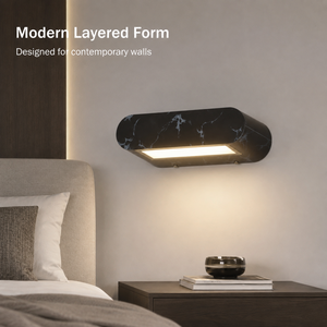 Applique murale LED longue moderne en acrylique pour chambre à coucher, décorative, murale, blanc chaud, 12W 3500K, 20 x 5 x 8 cm - Product Image 2