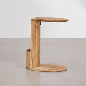 Mesita de noche de madera estructurada Vandana Amber 45x30 cm - Product Image 4