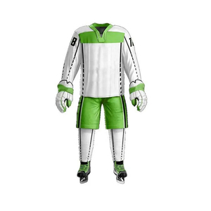 Conjunto de Jersey de Hockey sobre Hielo Azul Marino y Dorado para Hombre, Cuello en V, Transpirable, Antibacterial, de Secado Rápido, Uniforme Deportivo Rexfit 100% - Product Image 2