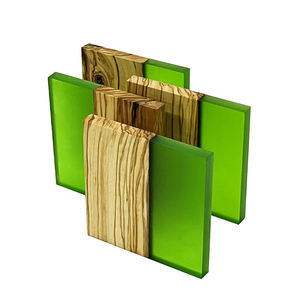 Natural House Hot Selling Olive Wood and Green Epoxy Resin <b>Coaster</b> <b>for</b> <b>Drink</b> Coffee Tea <b>for</b> Bar Kitchen Home Apartment - Product Image 4