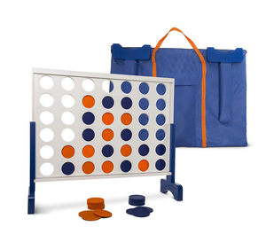 Trò Chơi 4 Hàng Bằng Gỗ Ngoài Trời 4 Hàng Lớn Bằng Gỗ 4 Hàng Rộng 26 Inch Bộ Trò Chơi 4 Dây Lớn Ngoài Trời & Trong Nhà Có Xu - Product Image 3