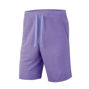 High Quality Pure Color Casual Mens Mid Waist Canvas Elastic Waist Shorts Breathable Quick Dry Windproof Eco-Friendly Gym - Product Image 2
