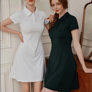 Vente en gros de robes de golf à col polo pour femmes avec logo personnalisé, jupes de tennis décontractées, vêtements de sport, vêtements de tennis personnalisés - Product Image 1