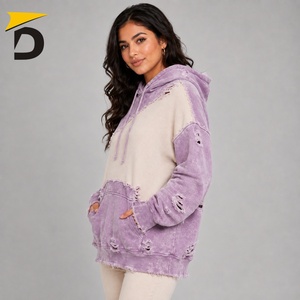Sudadera Moderna para Mujer con Estilo Desgastado, Combinando Comodidad Suave, Detalles Vintage y una Silueta Relajada para Atuendos Casuales - Product Image 4
