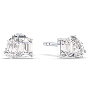REYES Precio al por mayor Pendientes de tuerca con moissanita de 0.82 quilates y cierre de rosca en oro macizo de 14K con baño de rodio, joyería fina para mujer - Product Image 5