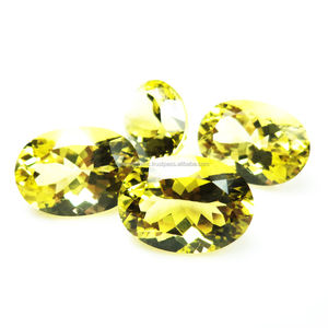 Cuarzo amarillo limón Forma mixta Tamaño calibrado Corte facetado Limón Cojín de piedras preciosas sueltas Forma de pera ovalada Gemas de piedra natal sueltas - Product Image 4