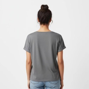 Camiseta de algodón de manga corta para mujer, 100% algodón, alta calidad, impresión personalizada, talla grande, precio económico, camisetas de mujer en tendencia - Product Image 2