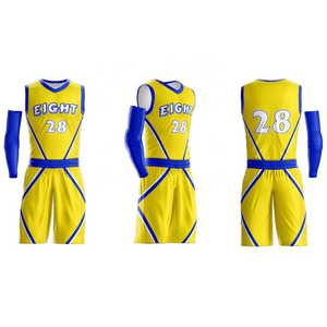 Ensemble d'uniformes de basketball sublimés de qualité supérieure, résistants à la décoloration, respirants, maillot et short pour activités sportives d'équipe - Product Image 5