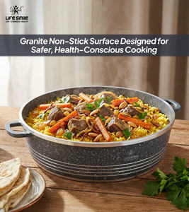 Ensemble complet d'ustensiles de cuisine antiadhésifs en granit avec couvercles, poignées de poêle amovibles, ensemble de cuisine pratique et luxueux - Product Image 5