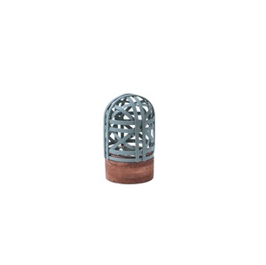 Handmade Mango Wood and Brass Incense Burner Modern Jali Design Bakhoor Holder for Home <b>Decor</b> Premium Aromatic Home Fragrance - Product Image 1