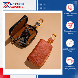 สินค้าใหม่มาแรง! พวงกุญแจหนัง PU แฟชั่นคุณภาพเยี่ยม พร้อมซิปปิดทนทาน มีจำหน่ายจำนวนมาก - Product Image 2