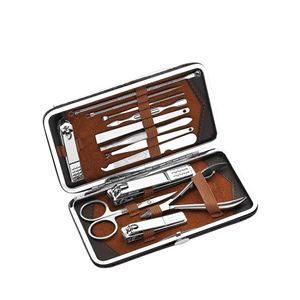 Kit Profesional de Manicura y Pedicura de Acero Inoxidable de Lujo, Mango Cómodo, 7 en 1 Herramientas, Cortaúñas, Cortacutículas, Estuche Individual, Belleza - Product Image 1