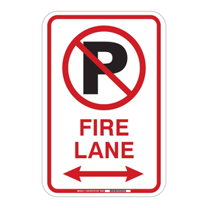 Panneau de signalisation routière haute visibilité Brady rouge/blanc pour voie de circulation intérieure/extérieure - Product Image 3