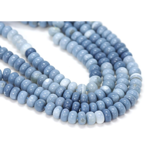 Magnifiques perles de quartz bleu arc-en-ciel lisses en forme de rondelle, 16 pouces, 7-8 mm, pour la fabrication de bijoux - Product Image 2