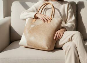 Bolso Tote de Cuero Vacuno de Primera Calidad, Color Sólido, con Cierre y Bordado, Bolso de Hombro de Moda para Mujer, Bolso de Compras de Gran Capacidad - Product Image 2