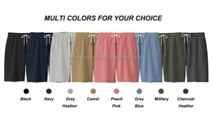 Pantalones cortos holgados de algodón 100% con cintura elástica y cordón para correr, shorts para correr al aire libre - Product Image 6