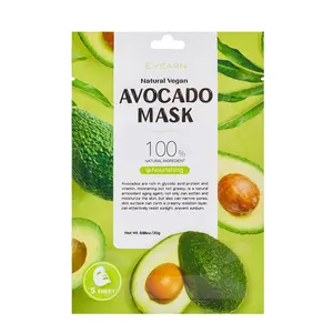Wholesale Customized Avocado Facial Mask 25ml Hydrating Moisturizing Brightening Cruelty-Free Formula Premium Avocado Sheet Mask
