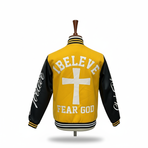 Fabricante de Chaquetas Personalizadas de Alta Calidad con Letras de Moda, Chaqueta Varsity de Béisbol para Hombre con Logotipo Impreso Personalizado - Product Image 6