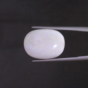 IGI Certified White Natural Opal Loose Gemstone 7.70 Carat Oval Cut 18.5x13.5mm Hand Cut <b>Polished</b> Light <b>Waxing</b>/Oiling 6mm - Product Image 1