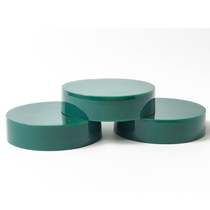 Bocaux en plastique PP à large ouverture Pavico de 47 mm avec bouchons à vis vert foncé, personnalisables (logo/couleur), anti-déversement, de qualité alimentaire et colorés - Product Image 2