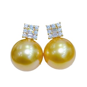 Pendientes de Plata de Ley con Cuentas de Oro Natural Gruesas de 12-13 mm, Estilo Lujoso y Moderno, Estándar 925 - Product Image 5