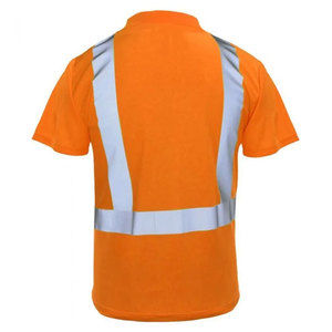 Hi Vis Short Sleeve Workwear Polo Shirt with Reflective Tape Cool Dry Safety Working Uniform High Visibility Polo Shirts - Product Image 3