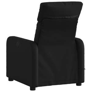 Fauteuil inclinable de massage individuel en similicuir noir - Product Image 4