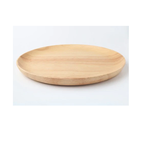 Assiette en bois polie rustique, assiette en bois massif de forme ronde, prix de gros, assiette en bois la plus vendue - Product Image 3
