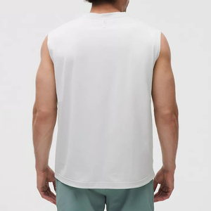 เสื้อกล้ามถักทรงโอคอสำหรับผู้ชาย คุณภาพสูง ผลิตจากโรงงาน ผ้าโพลีเอสเตอร์/คอตตอน แห้งเร็ว ระบายอากาศได้ดี - Product Image 4