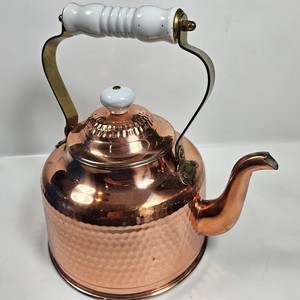 Bouilloire à thé en cuivre vintage faite à la main, théière en cuivre pour faire bouillir l'eau, thé, café, style traditionnel, pour cuisinière, décoration d'hôtel et de maison - Product Image 3